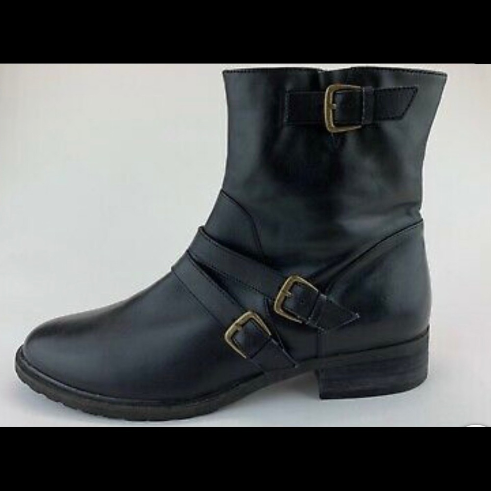 TESORI BLACK LEATHER BOOTS